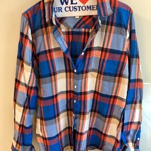 J crew flannel perfect fit shirt